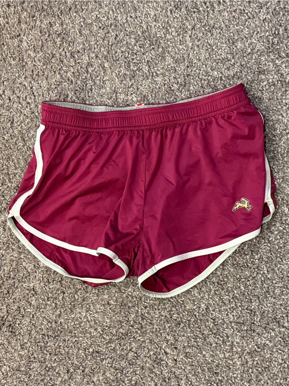 Tracksmith Fuchsia Shorts with Cream Drawcord